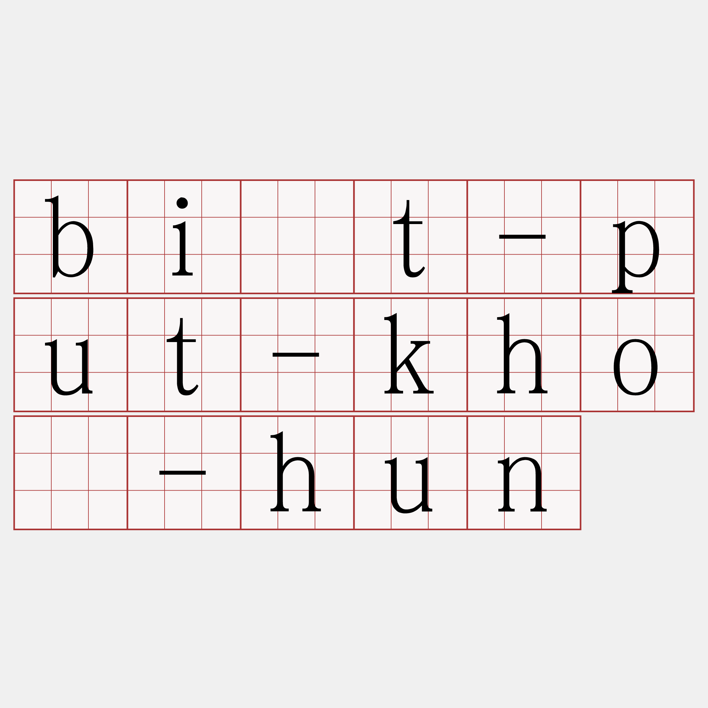 bi̍t-put-khó-hun