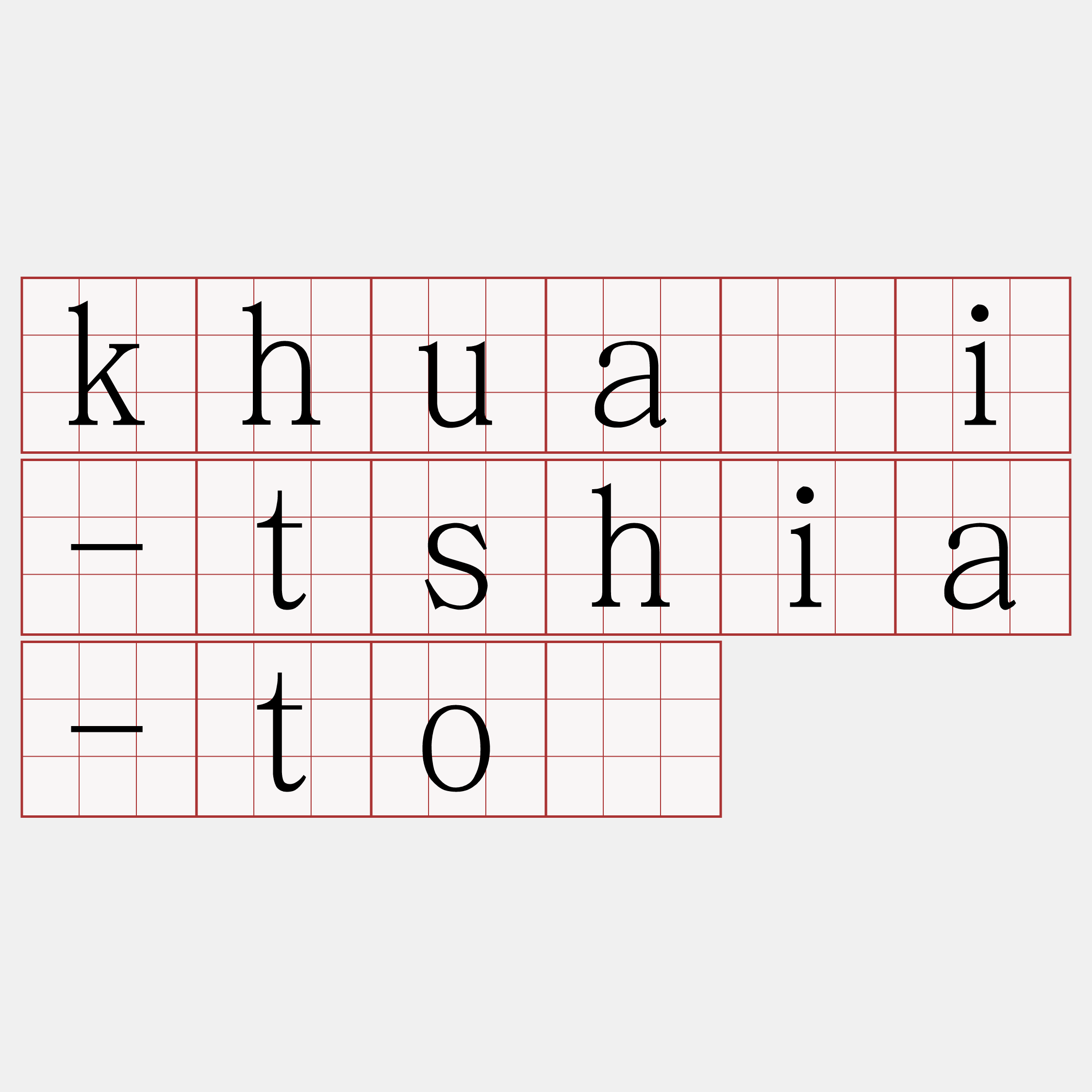 khuài-tshia-tō