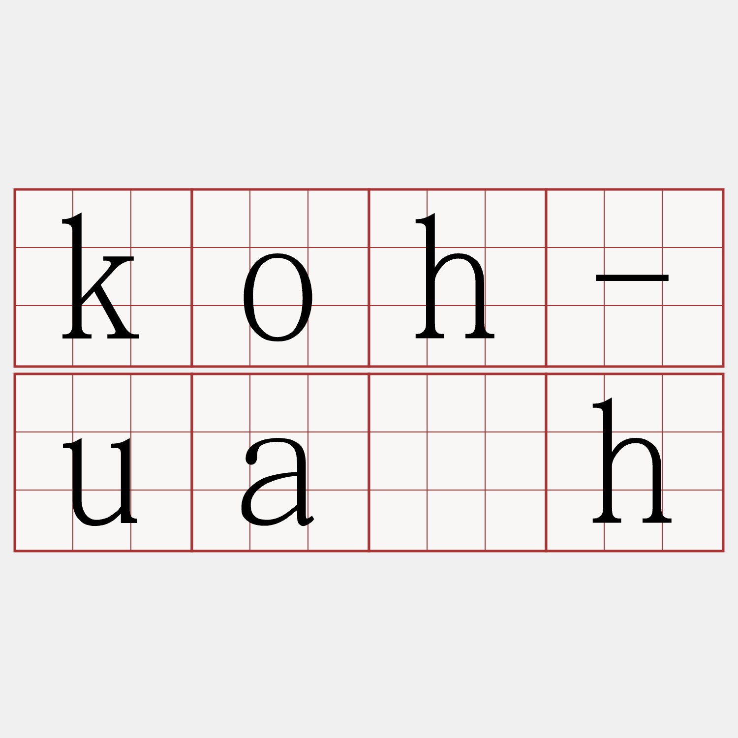 koh-ua̍h
