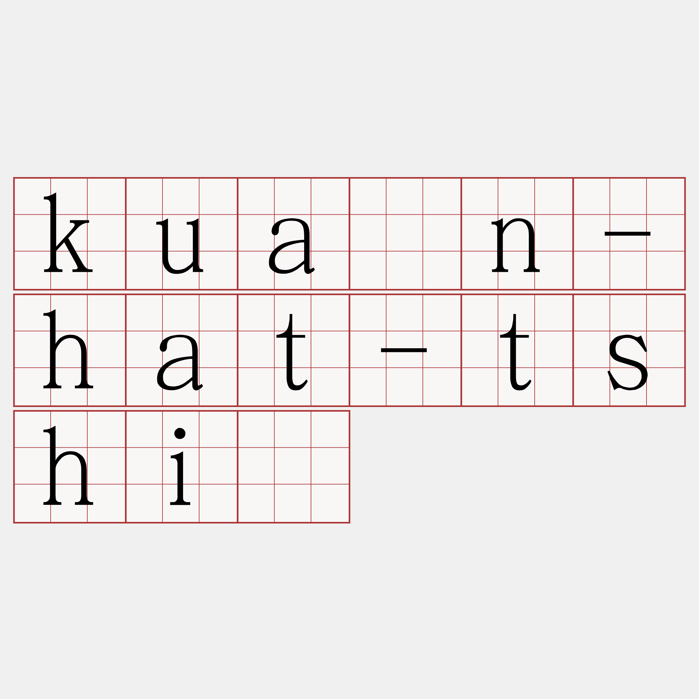 kuān-hat-tshī