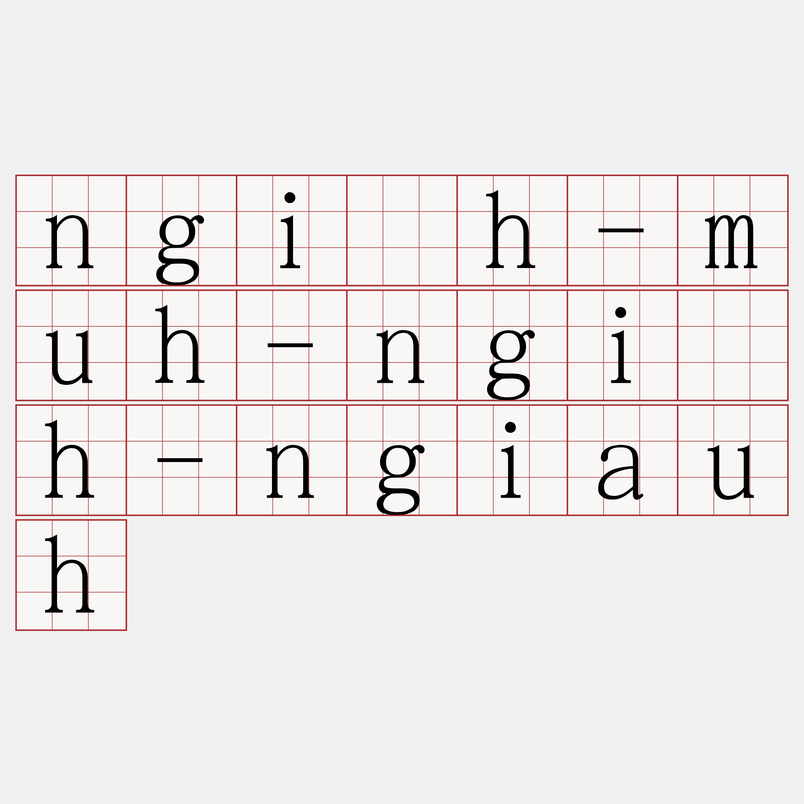 ngi̍h-muh-ngi̍h-ngiauh