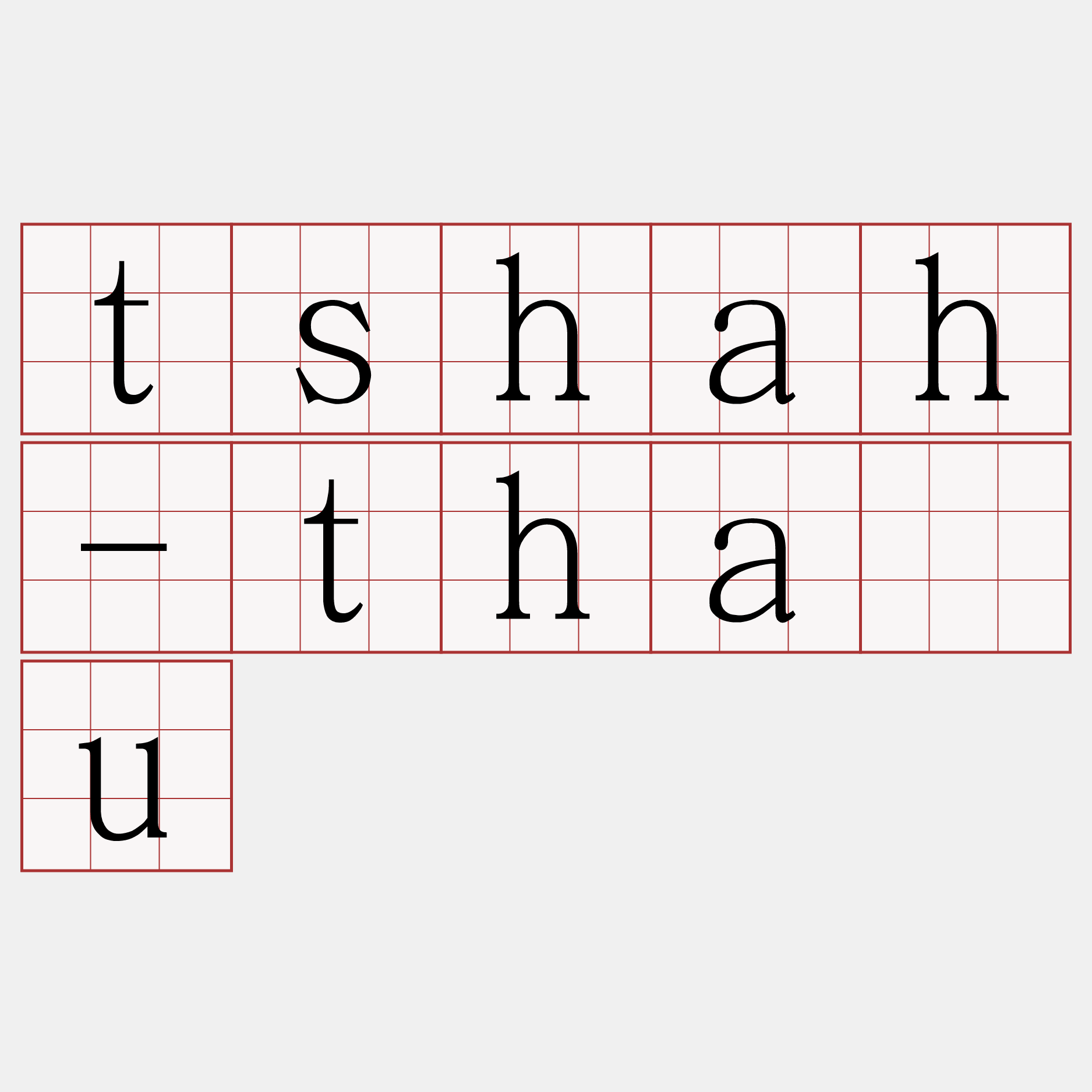 tshah-thâu