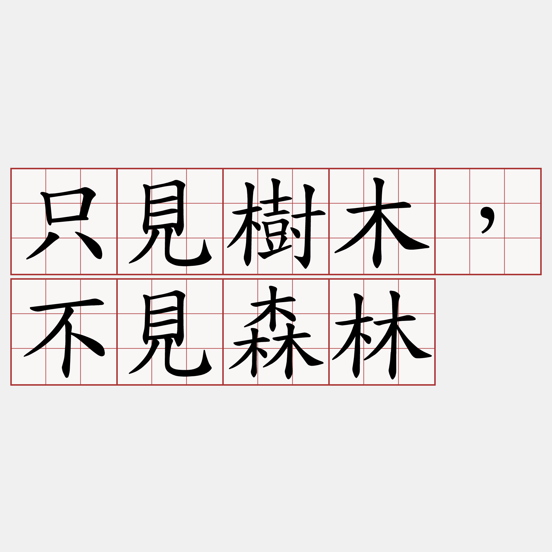 只見樹木，不見森林