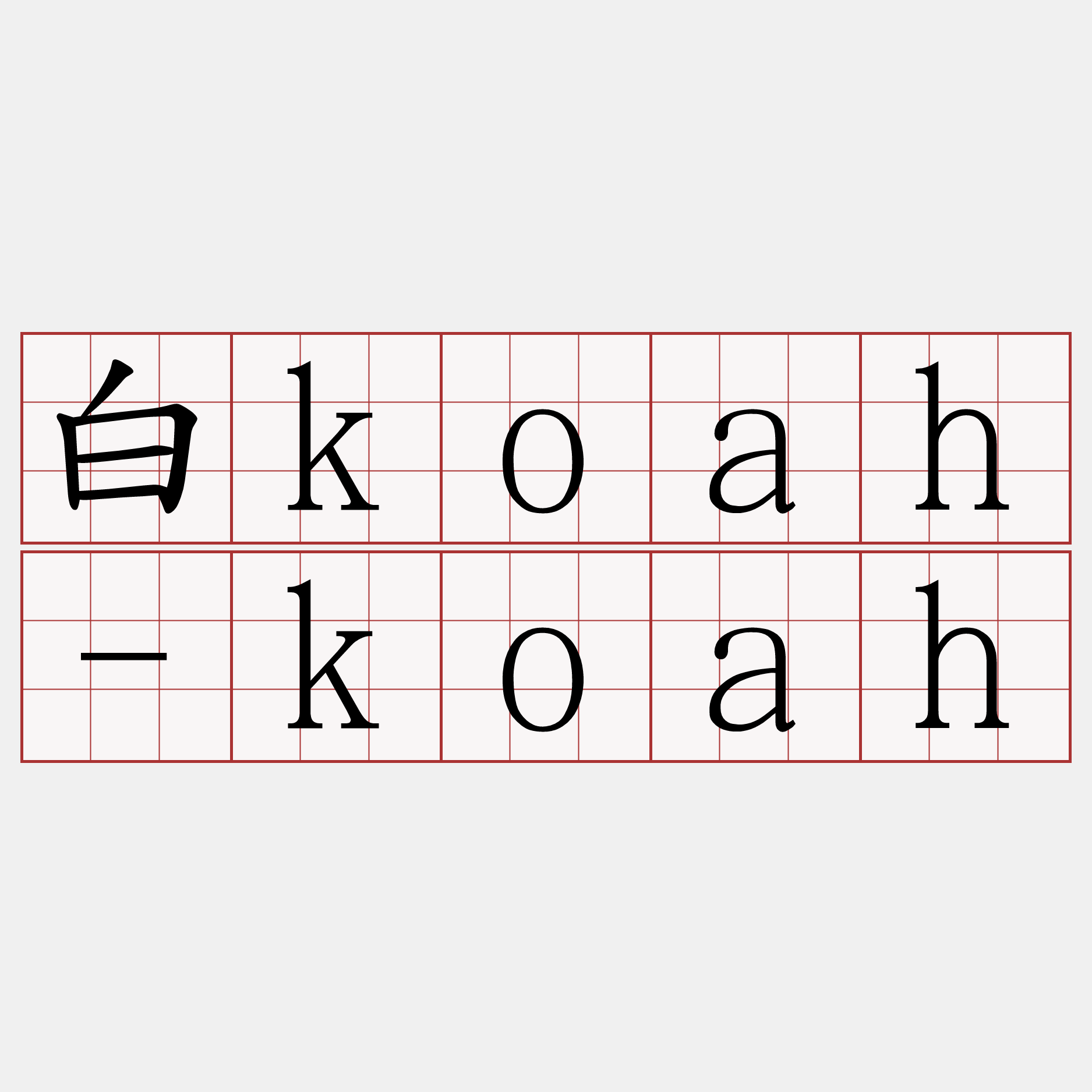 白koah-koah